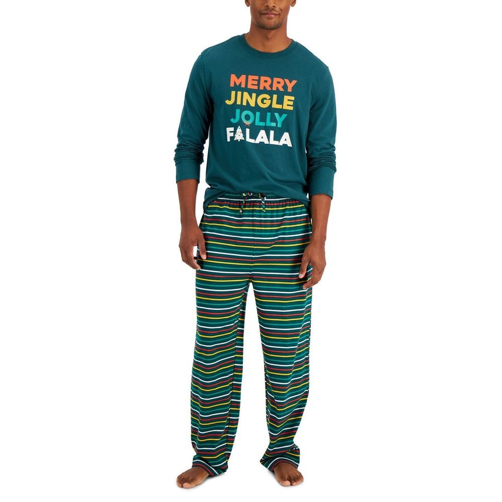 Family Pajamas Mens Matching Merry Jingle Mix It Family Pajama Set,Small